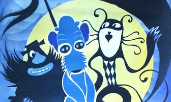 Голубой щенок