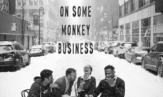 Four Monkeys Reflecting on Some Monkey Business